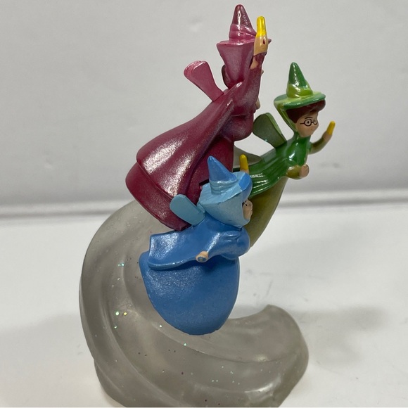 Disney Sleeping Beauty 3 Fairy Godmothers Cake Topper Flora Fauna Merryweather - Picture 5 of 10